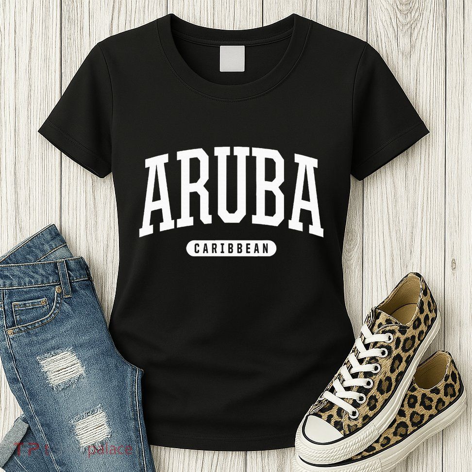 College Style Aruba Caribbean Souvenir Womens T-Shirt