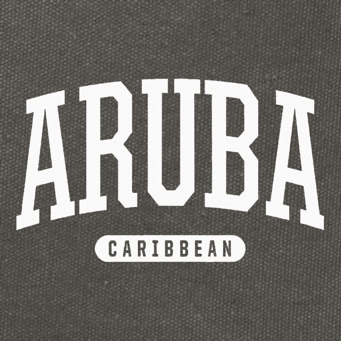 College Style Aruba Caribbean Souvenir Cotton Canvas Backpack