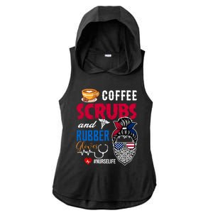 Coffee Scrubs And Rubber Gloves Nurse Life Gift Ladies PosiCharge Tri-Blend Wicking Draft Hoodie Tank