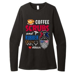 Coffee Scrubs And Rubber Gloves Nurse Life Gift Womens CVC Long Sleeve Shirt