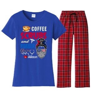 Coffee Scrubs And Rubber Gloves Nurse Life Gift Women's Flannel Pajama Set