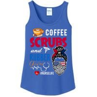 Coffee Scrubs And Rubber Gloves Nurse Life Gift Ladies Essential Tank