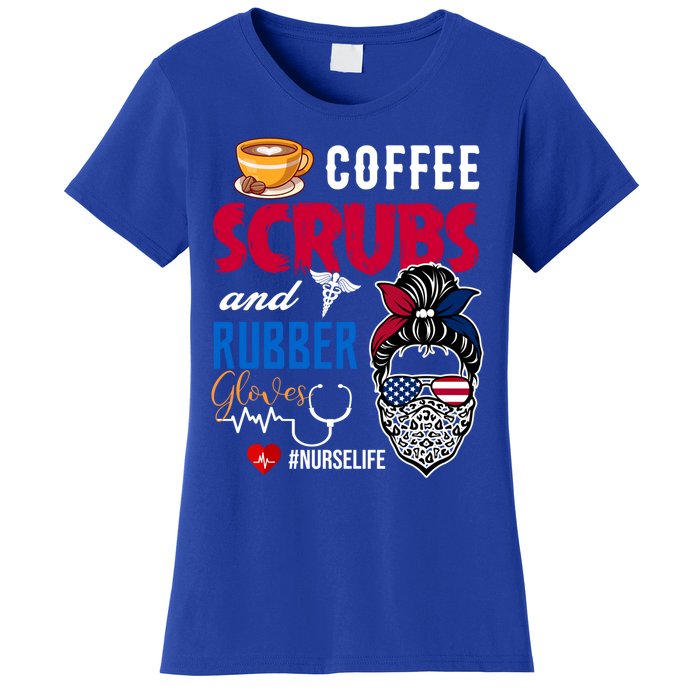 Coffee Scrubs And Rubber Gloves Nurse Life Gift Women's T-Shirt