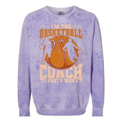 Coaching Sports Athletic Basketball Coach Training Coach Funny Gift Colorblast Crewneck Sweatshirt