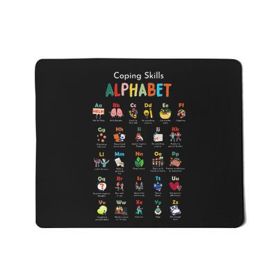 Coping Skills Alphabet Mental Health Awareness Counselor Mousepad