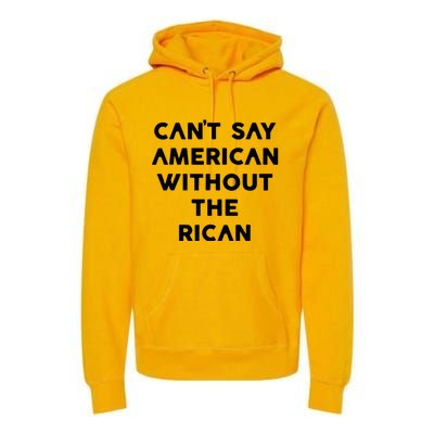 CanT Say American Without The Rican Premium Hoodie