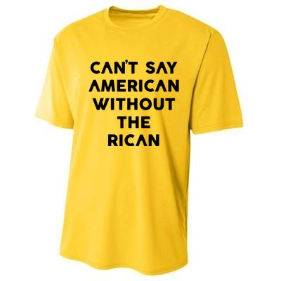 CanT Say American Without The Rican Performance Sprint T-Shirt