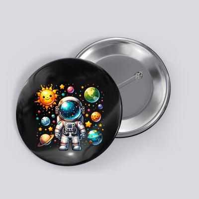 Cute Space Astronaut Design For And Space Lovers Button