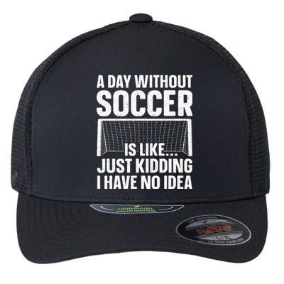 Cool Soccer Art For Mom Goalie Coach Soccer Player Flexfit Unipanel Trucker Cap