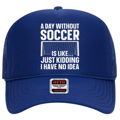 Cool Soccer Art For Mom Goalie Coach Soccer Player High Crown Mesh Back Trucker Hat