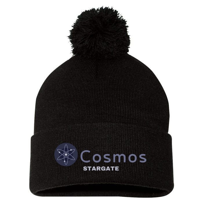 Cosmos Stargate ATOM Cosmos Crypto HODL Cryptocurrency Cosmos Blockchain Pom Pom 12in Knit Beanie