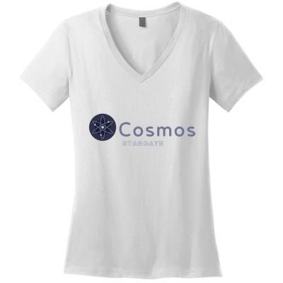 Cosmos Stargate ATOM Cosmos Crypto HODL Cryptocurrency Cosmos Blockchain Women's V-Neck T-Shirt