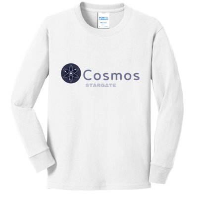 Cosmos Stargate ATOM Cosmos Crypto HODL Cryptocurrency Cosmos Blockchain Kids Long Sleeve Shirt