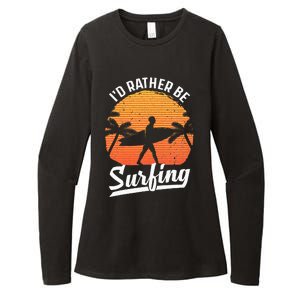 Cool Surf Art For Surfing Retro Surfer Sunset Womens CVC Long Sleeve Shirt