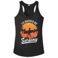 Cool Surf Art For Surfing Retro Surfer Sunset Ladies PosiCharge Competitor Racerback Tank