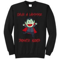 Cute Save A Vampire Donate Blood Vampire Halloween Sweatshirt