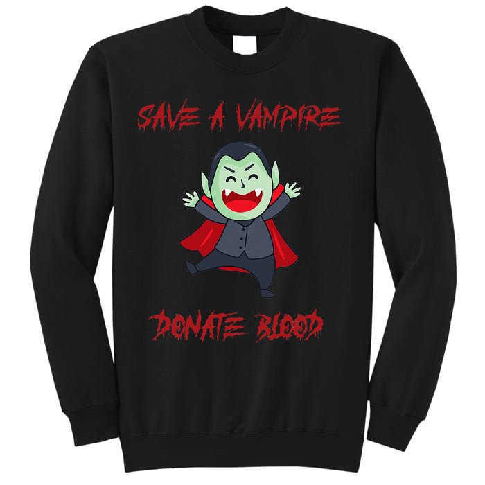 Cute Save A Vampire Donate Blood Vampire Halloween Sweatshirt