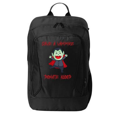 Cute Save A Vampire Donate Blood Vampire Halloween City Backpack