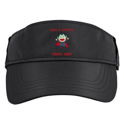 Cute Save A Vampire Donate Blood Vampire Halloween Adult Drive Performance Visor