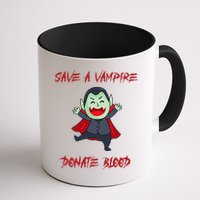 Cute Save A Vampire Donate Blood Vampire Halloween Mug