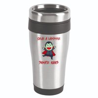 Cute Save A Vampire Donate Blood Vampire Halloween 16oz Travel Tumbler