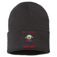Cute Save A Vampire Donate Blood Vampire Halloween Sustainable Knit Beanie