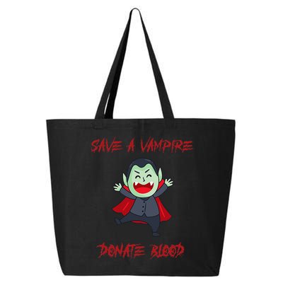 Cute Save A Vampire Donate Blood Vampire Halloween 25L Jumbo Tote