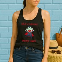Cute Save A Vampire Donate Blood Vampire Halloween Womens Tank Top