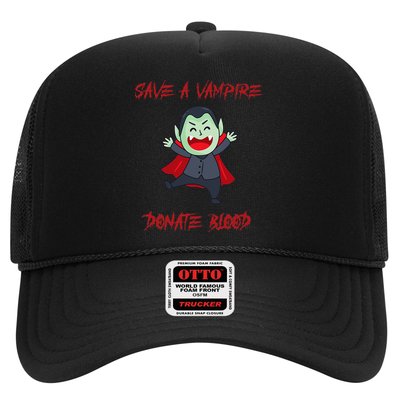 Cute Save A Vampire Donate Blood Vampire Halloween Trucker Hat