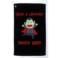 Cute Save A Vampire Donate Blood Vampire Halloween Golf Towel