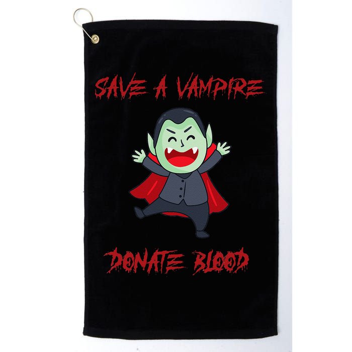 Cute Save A Vampire Donate Blood Vampire Halloween Golf Towel