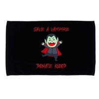 Cute Save A Vampire Donate Blood Vampire Halloween Microfiber Hand Towel