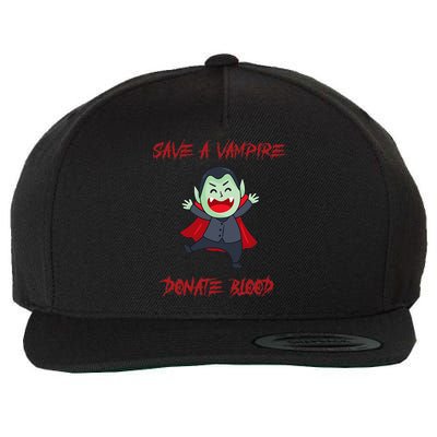 Cute Save A Vampire Donate Blood Vampire Halloween Wool Snapback Cap