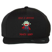 Cute Save A Vampire Donate Blood Vampire Halloween Wool Snapback Cap