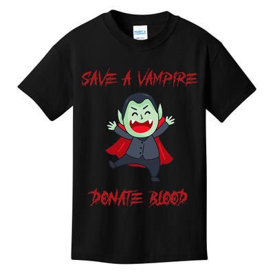 Cute Save A Vampire Donate Blood Vampire Halloween Kids T-Shirt
