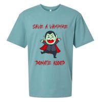 Cute Save A Vampire Donate Blood Vampire Halloween Sueded Cloud Jersey T-Shirt
