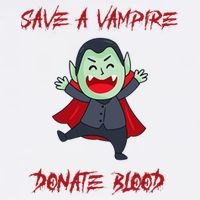 Cute Save A Vampire Donate Blood Vampire Halloween Garment-Dyed Sweatshirt