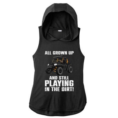 Cute Sidebyside Art Offroad Mudding Sxs Utv Ladies PosiCharge Tri-Blend Wicking Draft Hoodie Tank