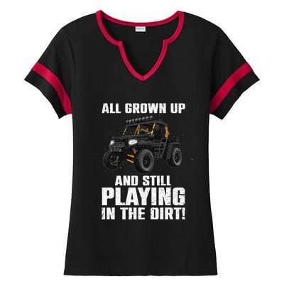 Cute Sidebyside Art Offroad Mudding Sxs Utv Ladies Halftime Notch Neck Tee