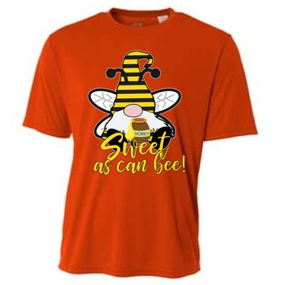 Cute Sweet As Can Bee Gnome Yellow Honey Bees Gift Cooling Performance Crew T-Shirt