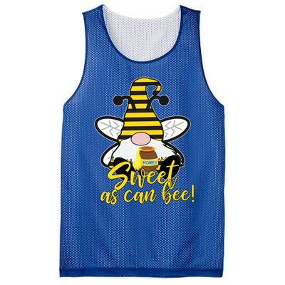 Cute Sweet As Can Bee Gnome Yellow Honey Bees Gift Mesh Reversible Basketball Jersey Tank