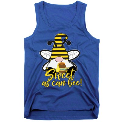 Cute Sweet As Can Bee Gnome Yellow Honey Bees Gift Tank Top