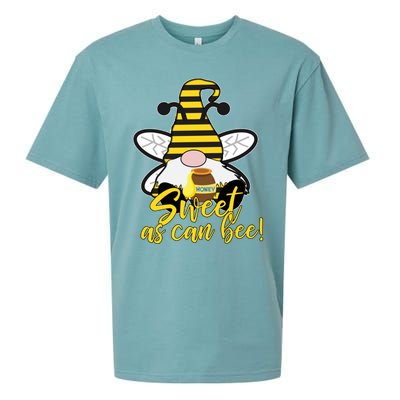 Cute Sweet As Can Bee Gnome Yellow Honey Bees Gift Sueded Cloud Jersey T-Shirt