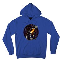 Cat Staring At Planet Saturn Cat Dad Cat Lover Hoodie