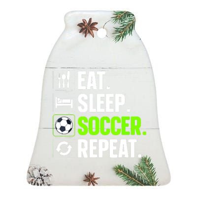 Cool Soccer Art For Team Sport Soccer Player Gift Ceramic Bell Ornament