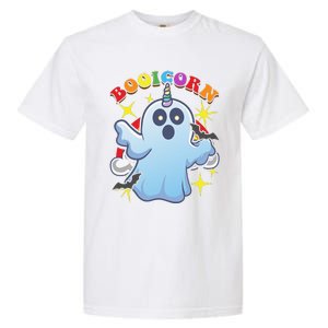 Cute Spooky Booicorn Funny Halloween Rainbow Unicorn Ghost Garment-Dyed Heavyweight T-Shirt