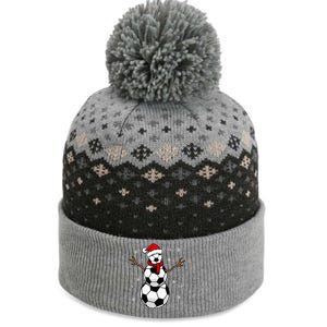 Christmas Soccer Ball Winter Snowman The Baniff Cuffed Pom Beanie