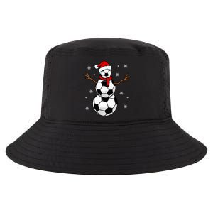 Christmas Soccer Ball Winter Snowman Cool Comfort Performance Bucket Hat