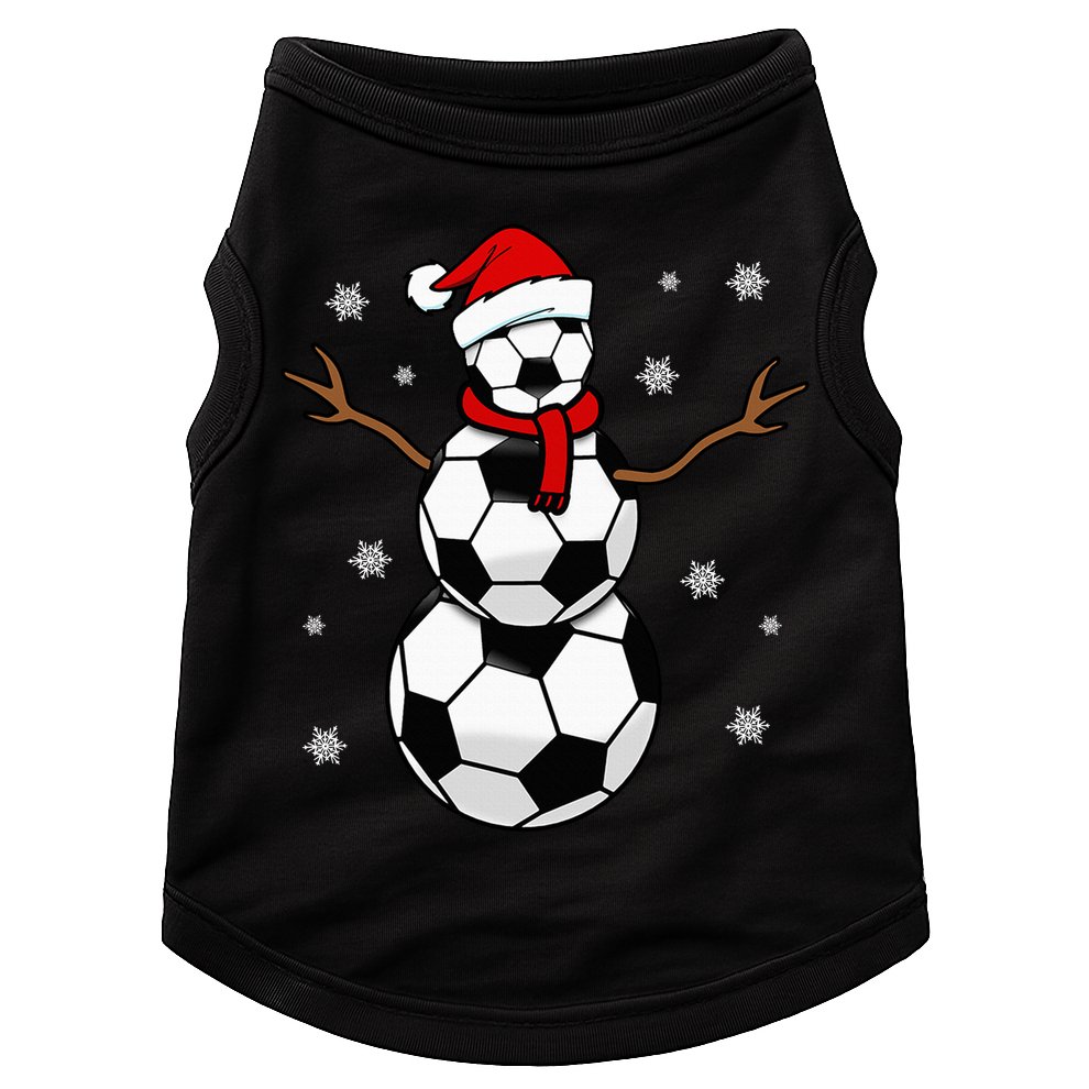 Christmas Soccer Ball Winter Snowman Doggie Tank