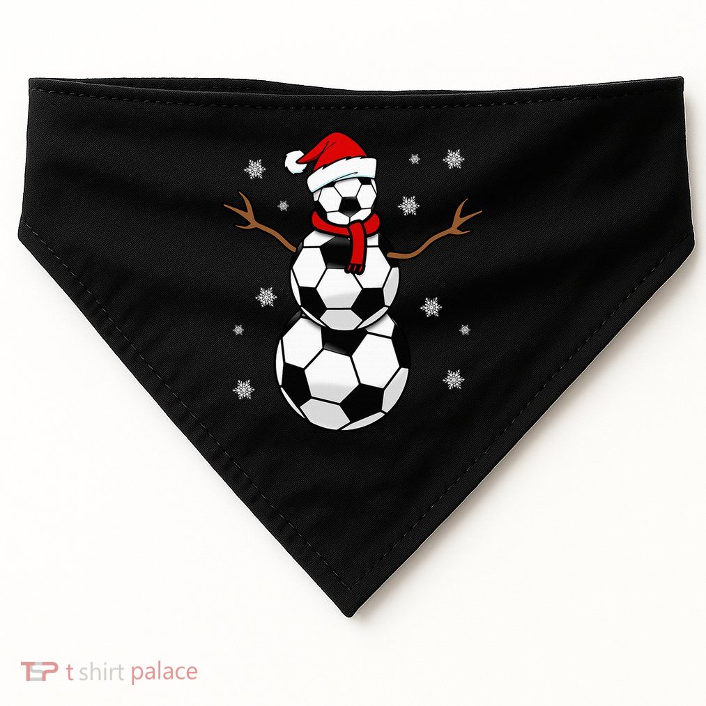 Christmas Soccer Ball Winter Snowman USA-Made Doggie Bandana
